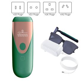 Bikinis IPL Hair Removal LCD Display Perm (Option: Green-No box-AU)